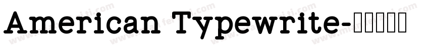 American Typewrite字体转换